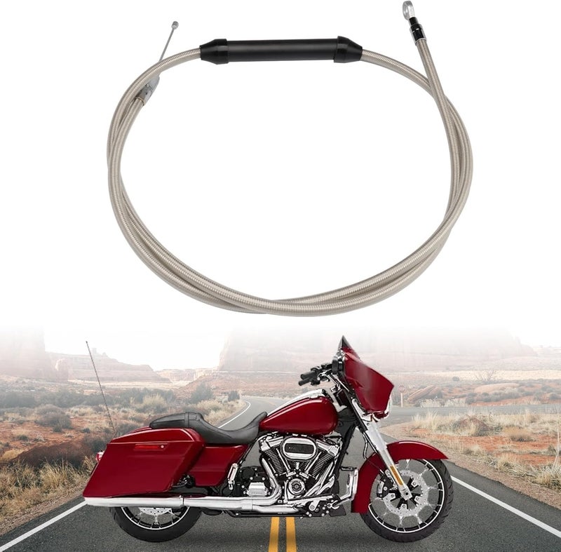 TIGERSGATE 62 15/16" Clutch Cable for 2007-2016 Harley Touring Softail Dyna & 2018-up softail & 2020-up Touring, Stainless Steel - Image 1